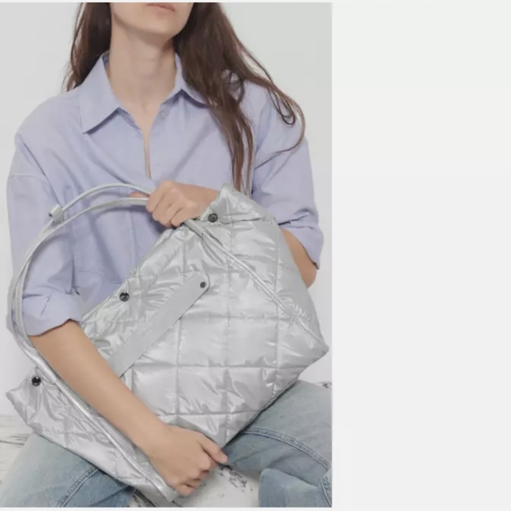 MZ Wallace - Oyster Metallic Large Madison Shopper